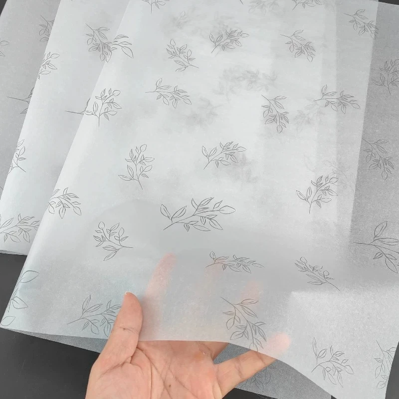 100 Sheets Custom Logo Translucent Tissue Paper, Eco-Friendly Gift Wrapping Tissue for Clothing, Jewelry, Soap & Wine Packaging