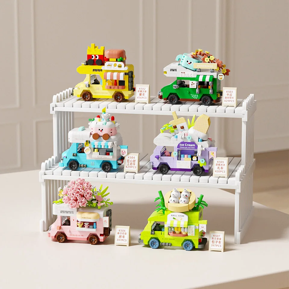 

Игровой набор-конструктор из мини-блоков: Романтический цветочный магазин, развивающая головоломка для детей, настольная игрушка-сюрприз (Blind Box)