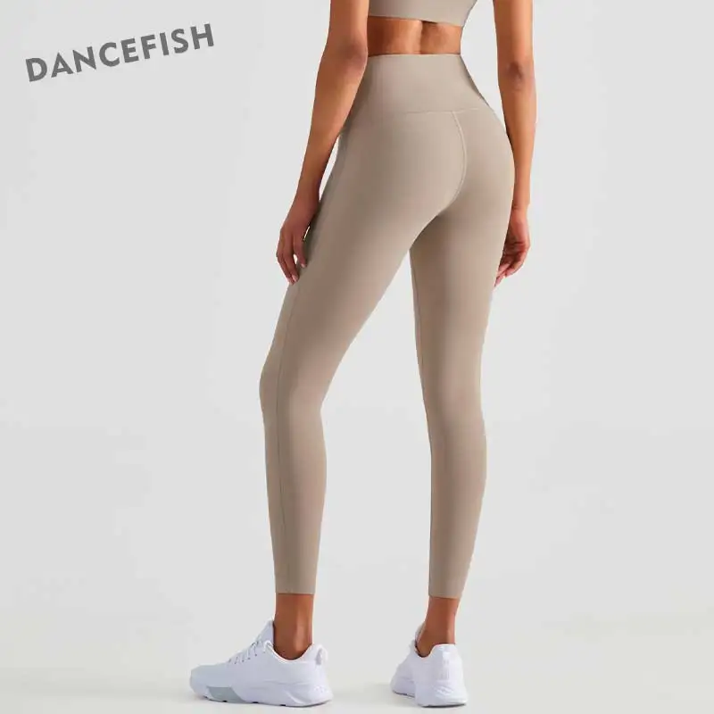 DANCEFISH Classic Tight Sport Pants Medium Intensity High Stretch Lycra Comfort Peach Butt Fitness Training Yoga Leggings