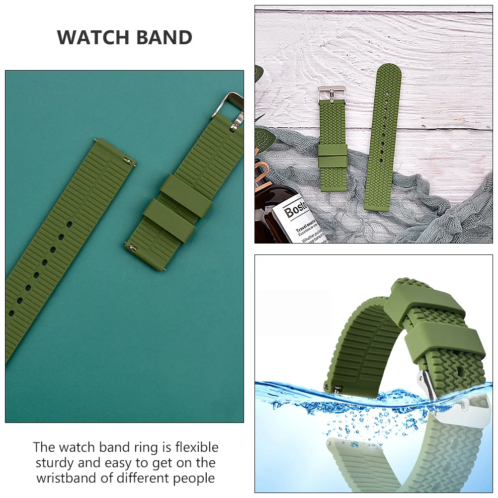 

1Pcs Premium Silicone Watch Band Durable Soft Comfortable Strap Easy Wear Business Sports Casual Wristband Premium Watch Strap