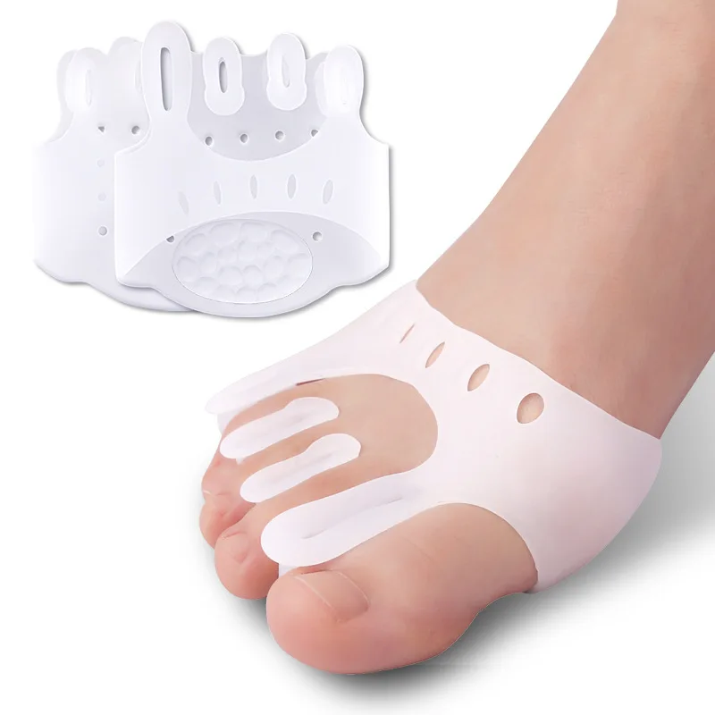 1Pair Silicone Forefoot Metatarsal Pads Orthotics Toe Separator Anti-Slip Protector Shoes Insoles Cushion Foot Care Tools