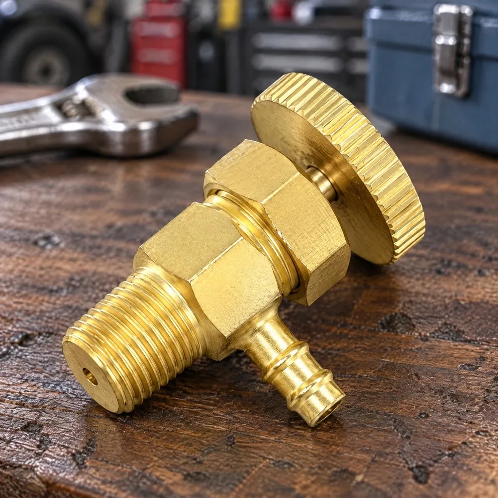 Fuel Bleeder Valve 6598102 Brass Manual Air Purge Fitting For Bobcat S175 S185 For T180 T190 Skid Steer For Loader Replacement