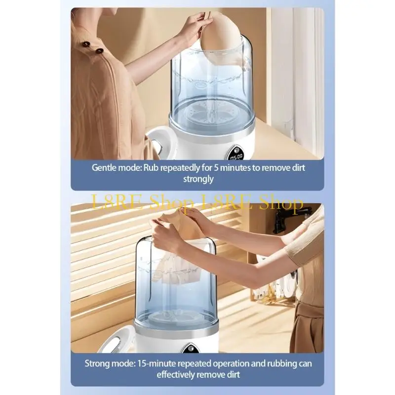 L8RE Laundry Washer Efficient Washer Quiet Dryer Efficient Washing Machine 1.5L Capacity Small Washer for Camping and Travel