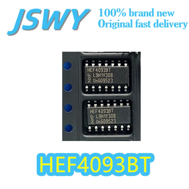 

(10/50 pieces) HEF4093BT HEF4093 SMD SOIC-14 Original Four-way 2-input NAND gate IC 3V-15V wide voltage Electronics Spot