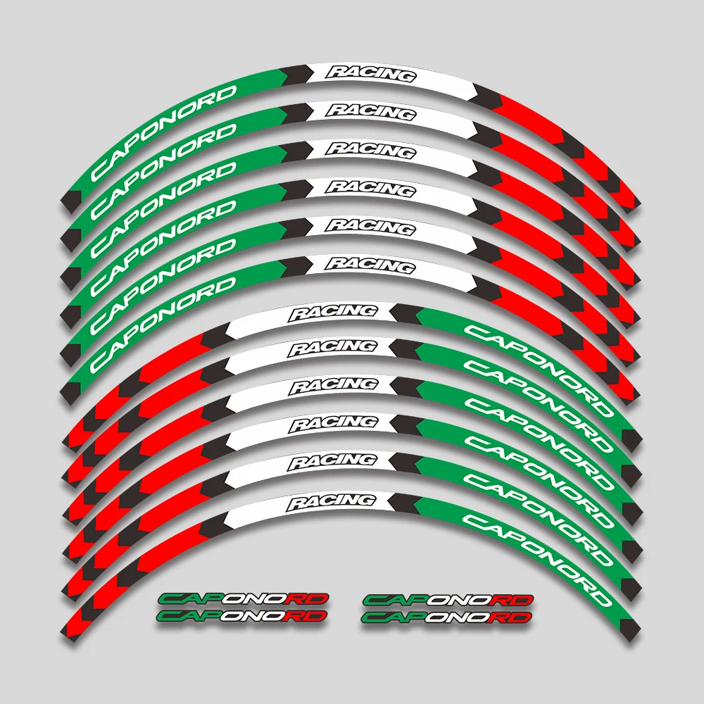 Motorcycle Stickers Wheesl Hub Reflective Stripe Tape Rim Decals Sticker For Aprilia CAPONORD 1200 TRAVEL 1200 RALLY