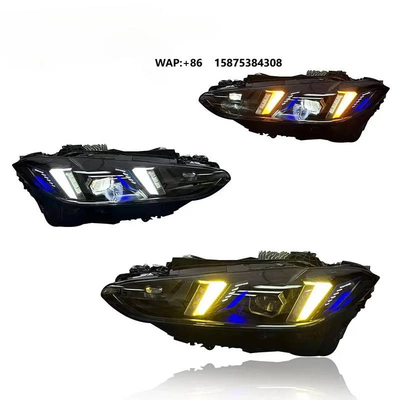 

SJC Auto Car Parts Snake Eye Style LED Headlight Assembly for 4 Series G22 G80 21-24 Dual-Color Yellow White DRL Front Lamp