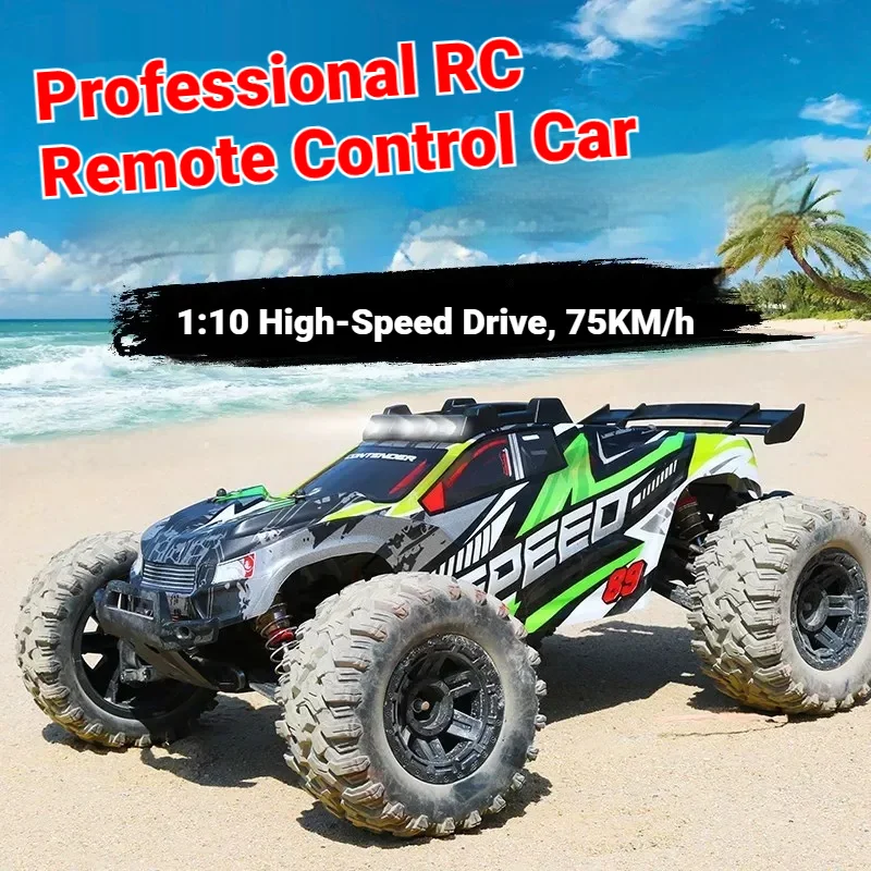 High-Speed Brushless RC Car 1:10 Scale Electric 4WD Off-Road Truck Toy With Shock Absorber 2.4Ghz Remote Control Vehicle