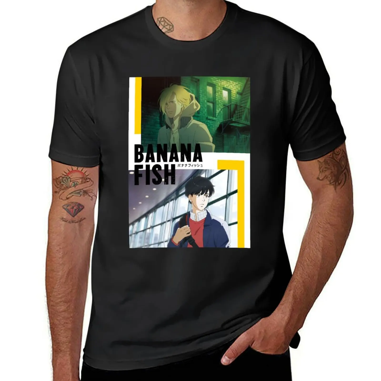 

BANANA FISH poster cover design T-Shirt Funny t-shirt funny meme t-shirts Short sleeve tee plus size tops mens designer t shirt