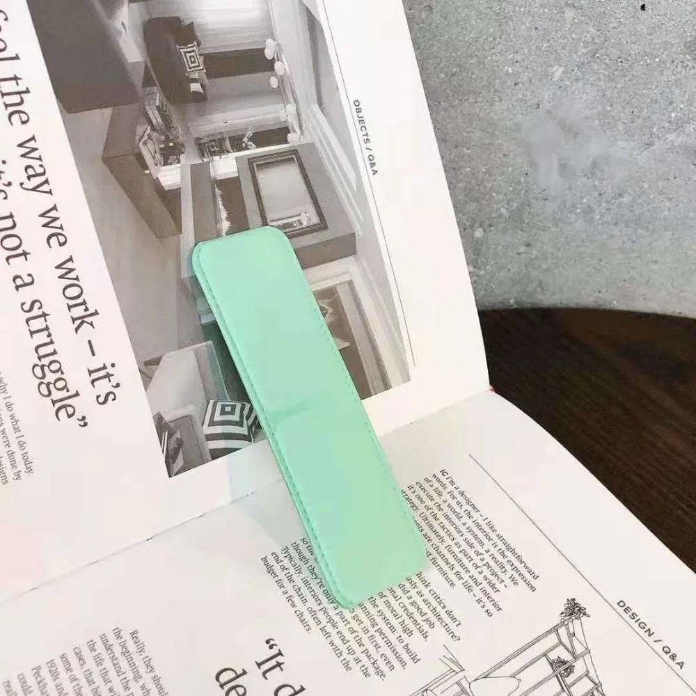 Simple Design Desktop Phone Stand Folding Solid Color Phone Holder Self Adhesive Sticky Back Push Pull Phone Rack