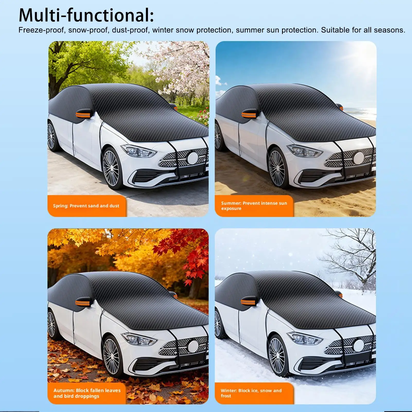 

Snow Cover For Car Windshield Car Windshield Frost Cover Vehicle Window Ice Protection For Winter Outdoor Parking RV Garage SUV