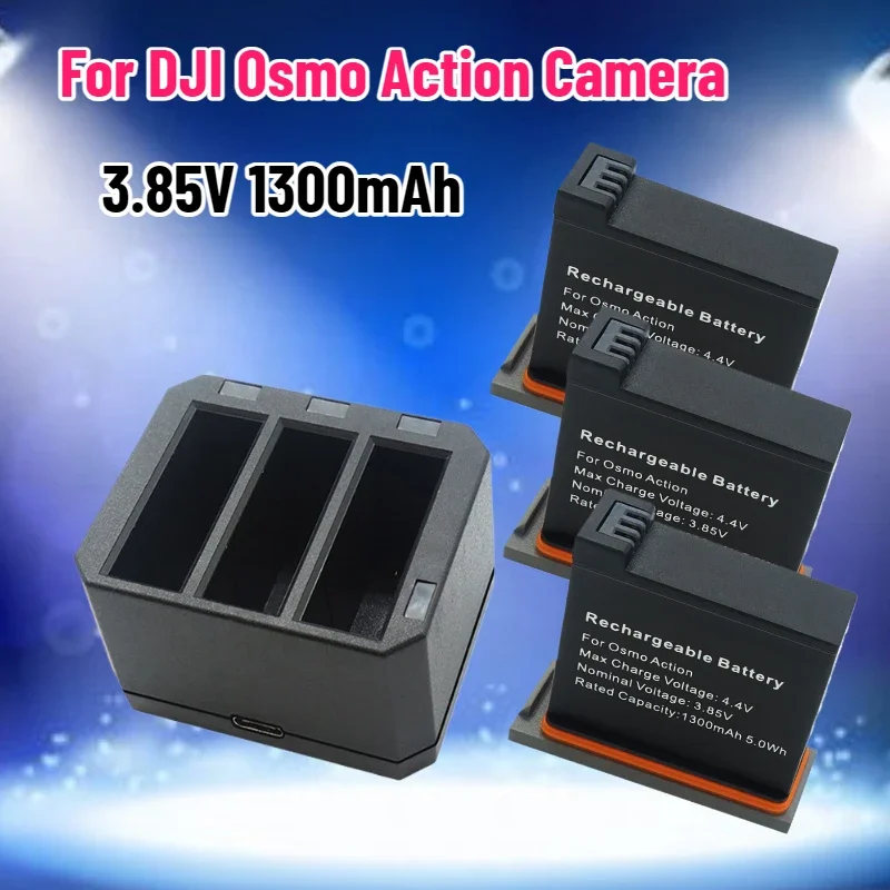 SWZY 3.85V 1300mAh Suitable for DJI Osmo Action Camera Battery Osmo Action Camera Battery Accessories