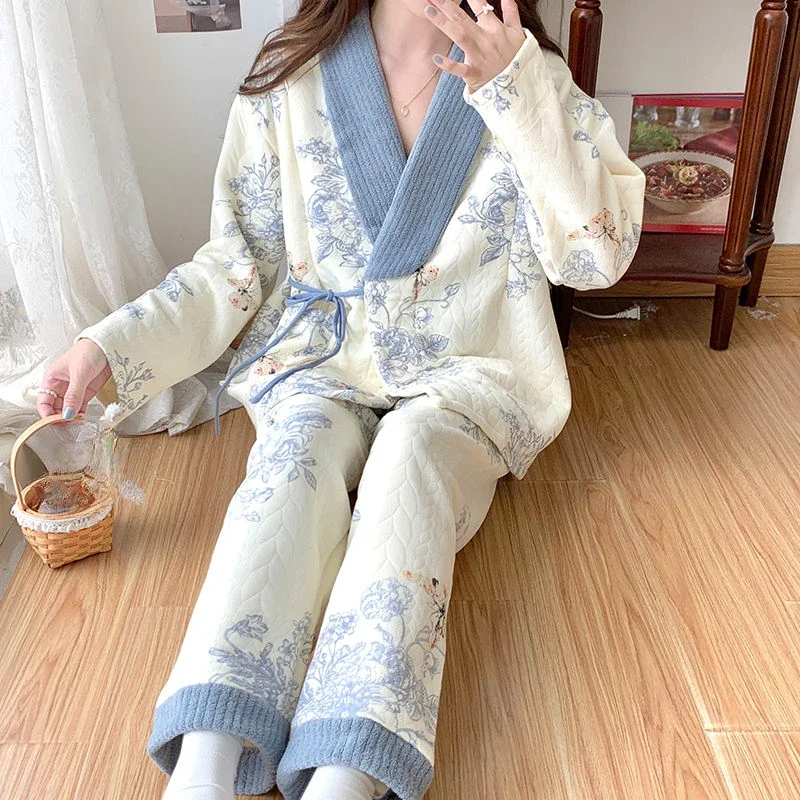 

Nursing Clothes Autumn Winter Postpartum Lactation Cotton Maternity Pajamas Spring Feeding Period Loungewear Air Filter Cotton