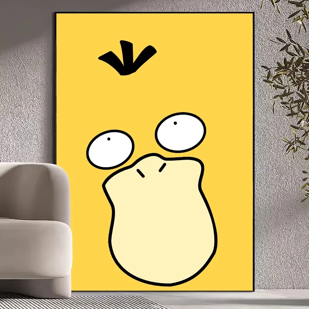 MINISO Anime Pokemon Psyduck Poster Prints Wall Pictures Living Room Home Decoration