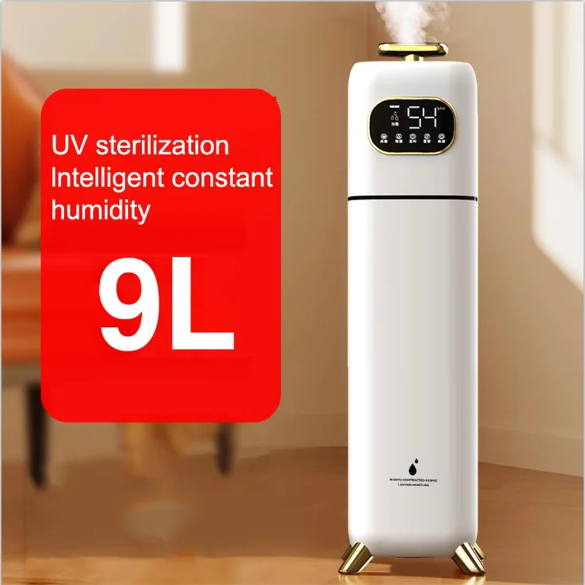 Electric Humidifier 9L Capacity Floor-type Air Purifier Mist Maker Intelligent Touch Screen Adjustable Aromatherapy Fog 220V