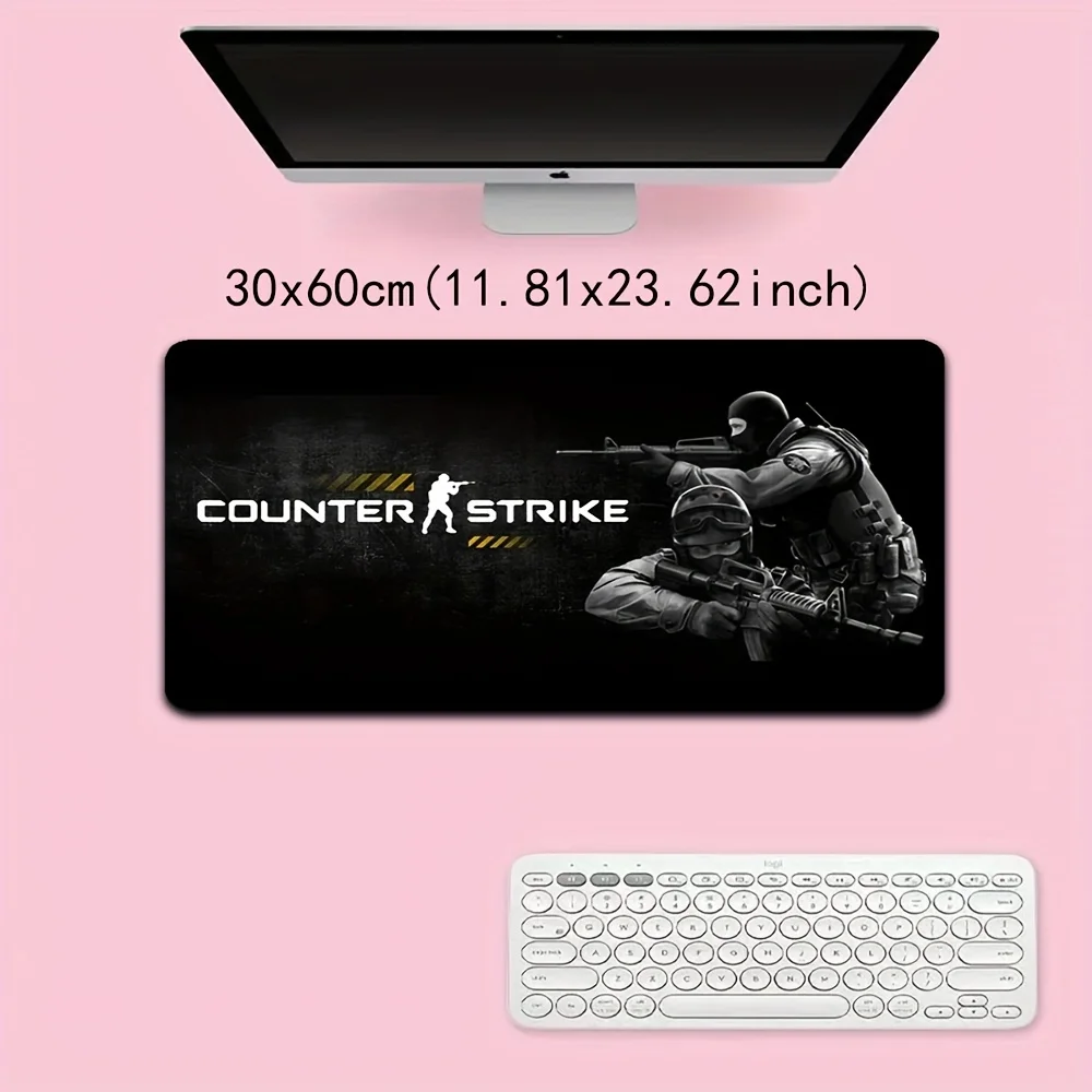 1 шт. резиновый коврик для мыши Counter Strike, нескользящий настольный коврик для геймеров, офисный и домашний декор, стильный эстетический защитный коврик, мультикончик