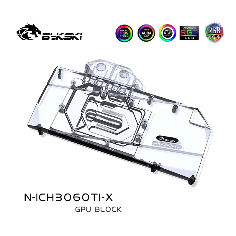 Bykski Water Block for Inno3D RTX3060TI ICHILL IceDragon Super Edition GPU Card /Copper Cooling Radiator RGB SYNC /N-ICH3060TI-X