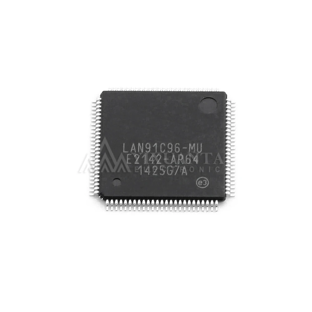 LAN91C96-MU  LAN91C96  IC ETHERNET CTLR MAC PHY 100TQFP  New