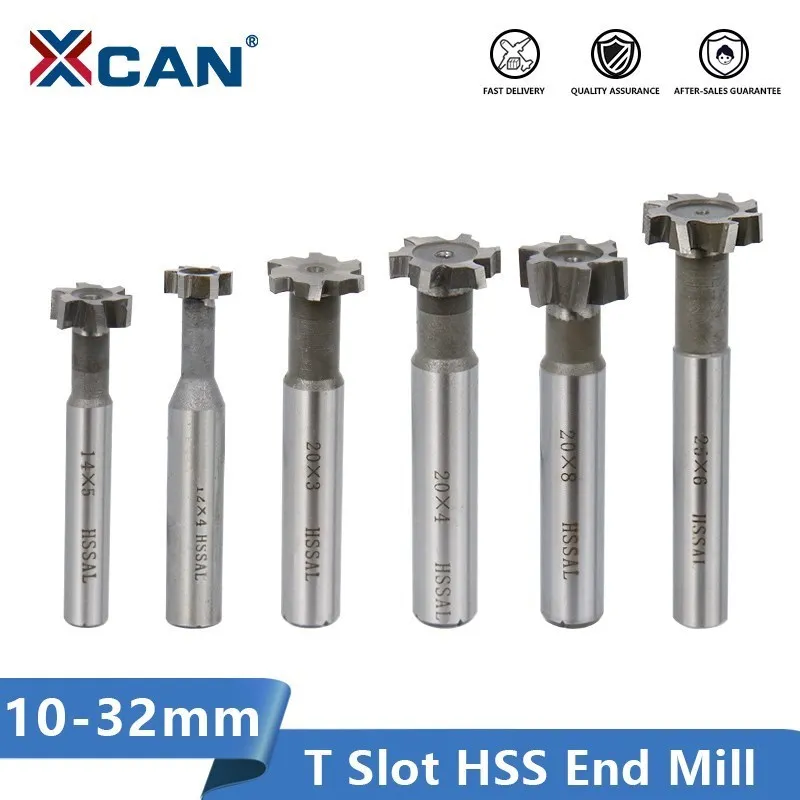 Xcan Hss Fresa Final 10 12 16 20 30 32 mm Ranhura de Broca de Fresa para Fresa de Metal Cnc t