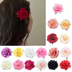 Rose Flower Hair Clip Flamenco-Dancer Pin Flower Brooch Multicolor Flower Pin-up Brooch Rose Flower Hairpin Hair Clip