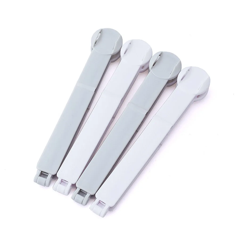 

5Pcs Food Bag Sealing Clips Plastic Snack Sealers Airtight Fresh Keeping Clamp for Kitchen Home Dormitory White