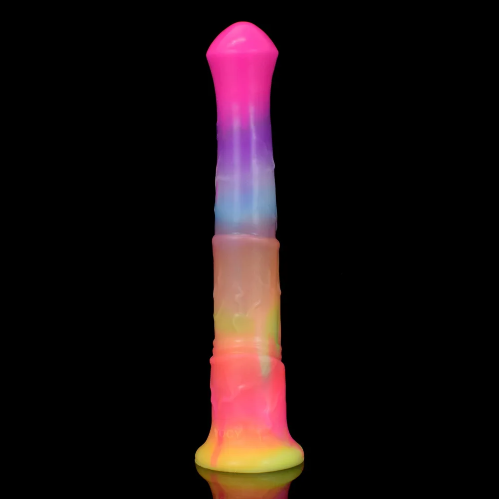 

Replica Animal Horse Dick Luminous Dildo Soft Anal Butt Penis Suction Sex Toys Women Masturbators Dildio for Women Sex Shop