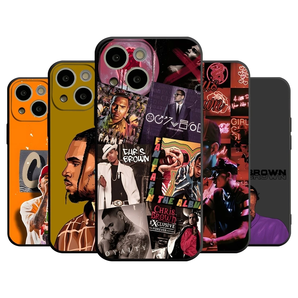 Chris Brown Breezy Handyhülle für 14 Pro Max für Apple iPhone 16 15 Po Max 12 Mini 11 13 Pro Xr Xs 8 7 Plus Rückseite