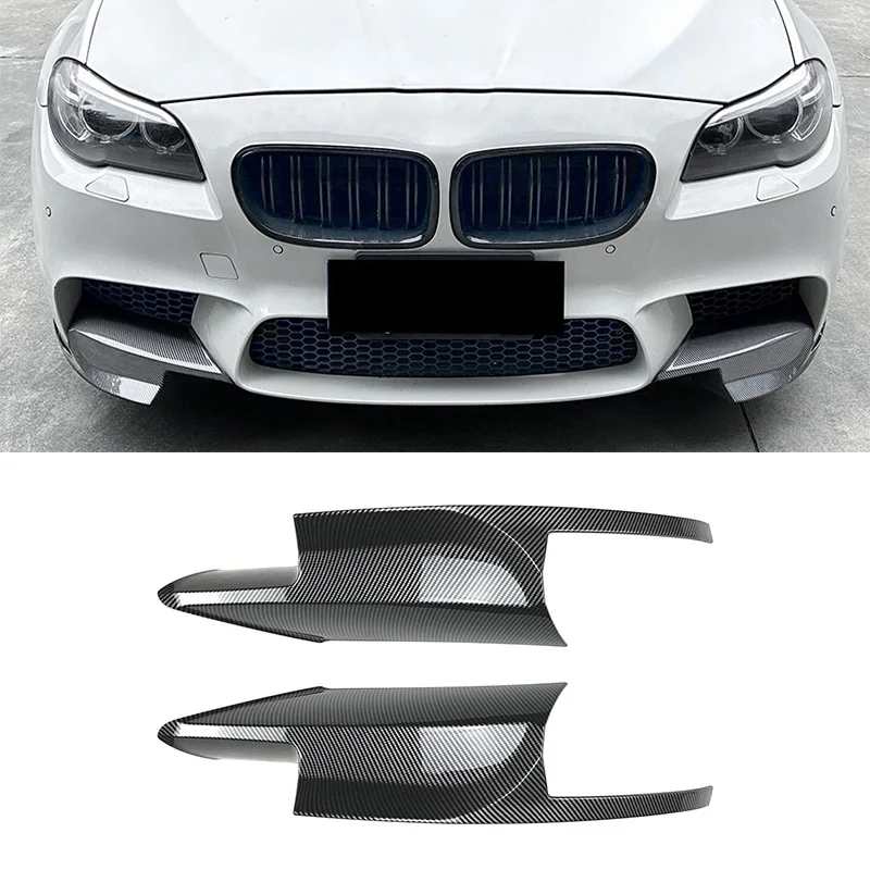 Car Front Bumper Side Splitter Cover Lip For BMW 5 Series M5 F10 2011-2017 Fog Lamp Air Vent Intake Spoiler