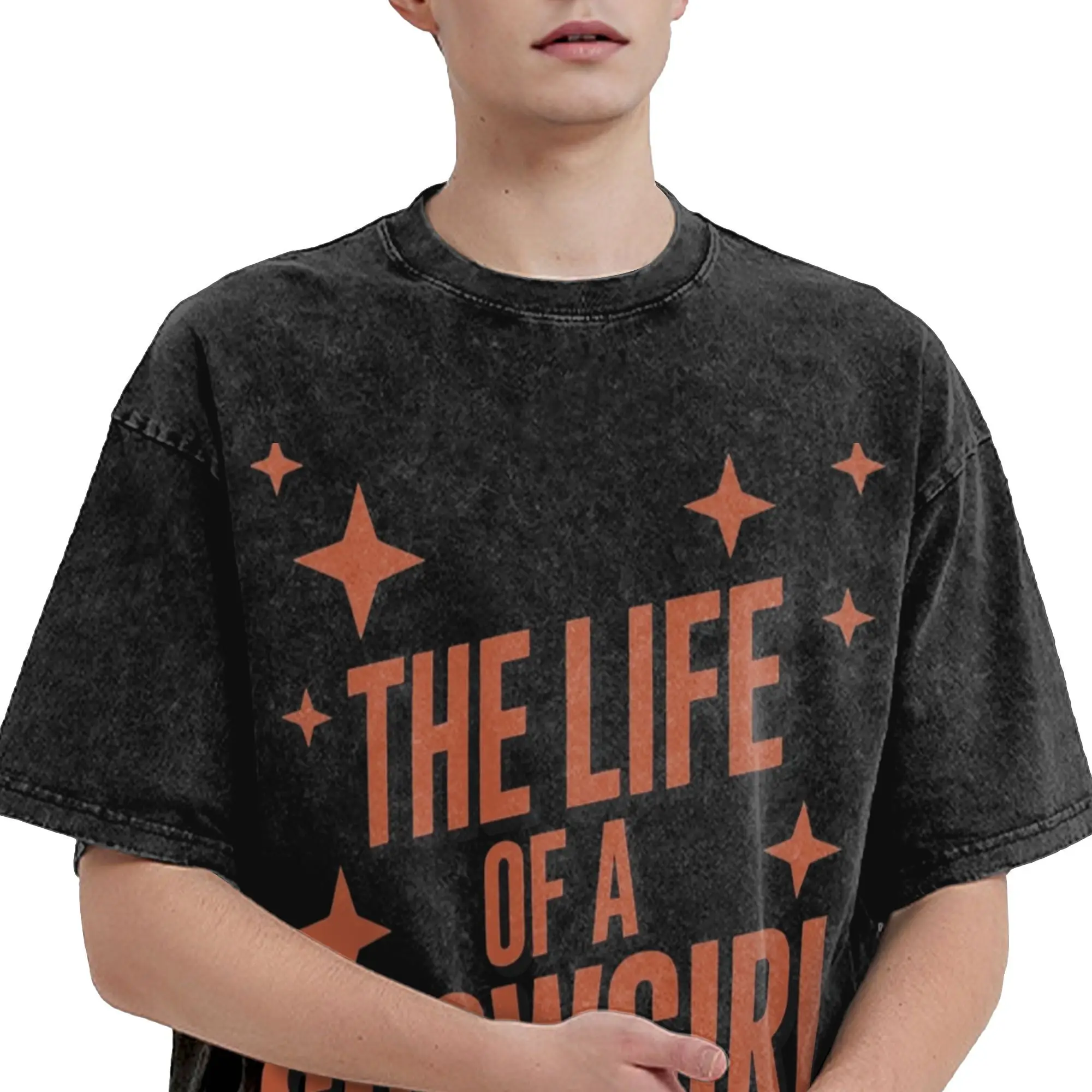 تي شيرت The Life of A Showgirl Merch مغسول للرجال والنساء ملابس الشارع الهيب هوب تي شيرت صيفي تي شيرت 100% قطن