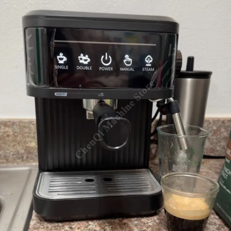 Электрическая кофеварка для эспрессо, профессиональная кофеварка для эспрессо, полуавтоматическая вспениватель молока для латте, капучино, итальянские кофемашины