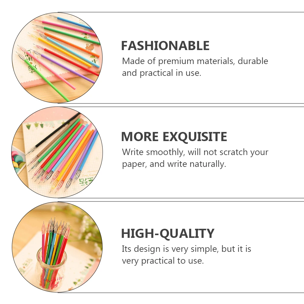 

50 Pcs Color Refills Gel Pen Ink Pens Giant for Coloring Plastic Extra