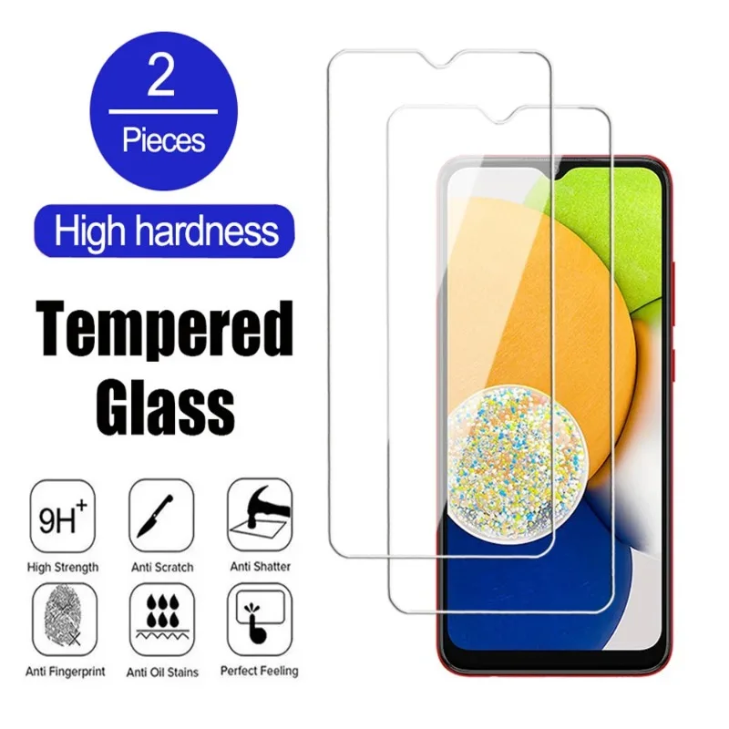 2Pcs Screen Protector For Samsung Galaxy A01 A02 A04 A05 M04 4G Tempered Glass Samsung Note 10 S10 S10e Lite A02S A04S A05S Film