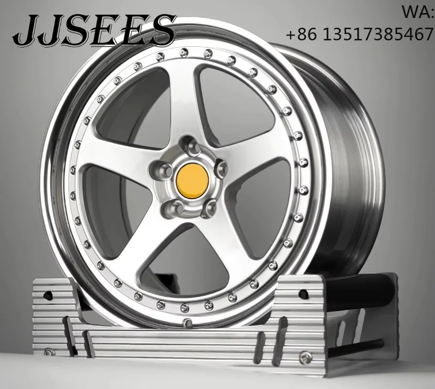Forged 2 Piece Wheels for Ferrari F8 F430 450 360 5x114.3 20 21 22 Inch Silver Custom Polished Silver Alloy Wheels