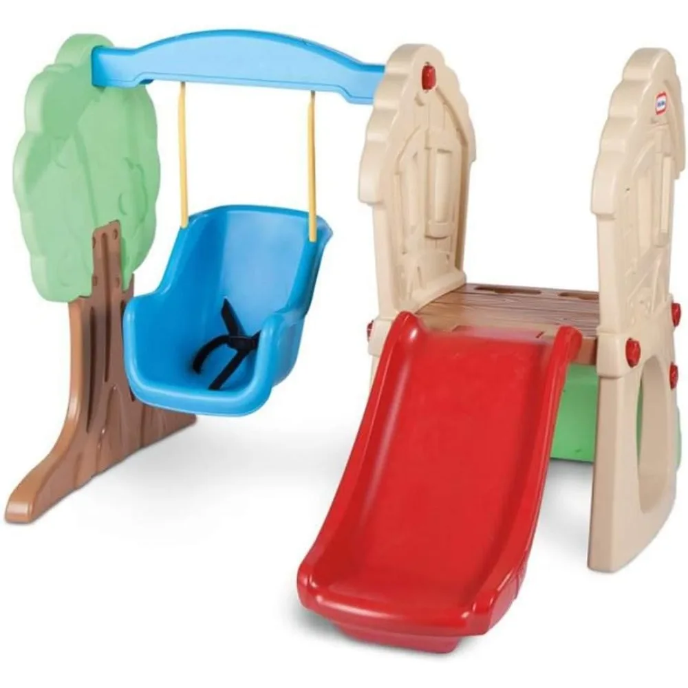 Playset infantil: alpinista, balanço e escorregador - Equipamento de jogo externo/interno - Fácil montagem - Centro de atividades para crianças pequenas, 53,5 Le