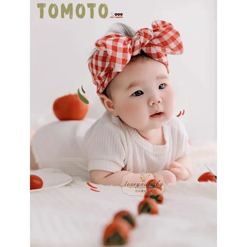 Childrens photography clothing fruit tomato photos babys hundred day photos weekly photos photography clothing 신생아 신생아