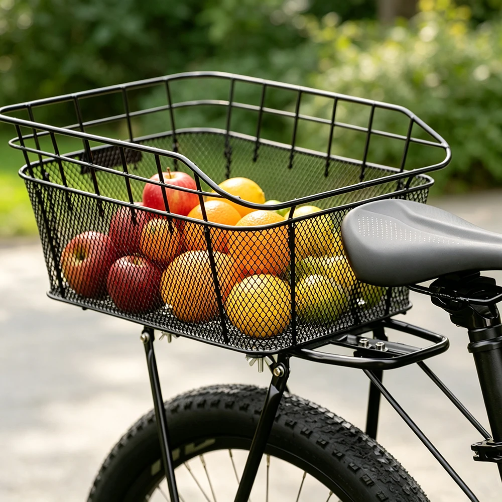 NEWBOLER Fahrrad-Heckkorb Schnellspanner Fahrrad-Gepäckträger Tasche Große Kapazität E-Bike-Korb für Outdoor-Reisen und Einkäufe – Detail 10