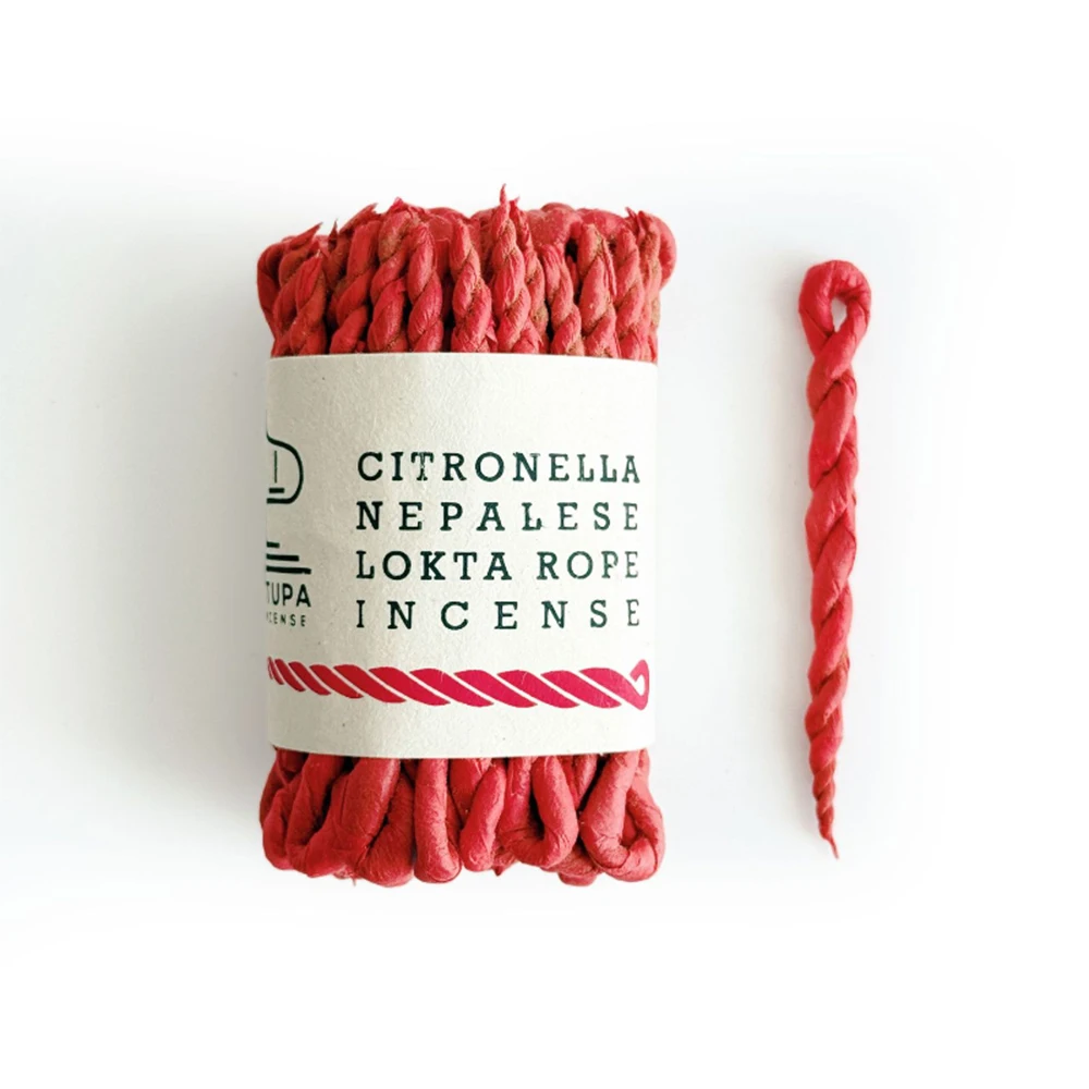 Nepal STUPA Handmade Rope Incense, Purifying Air Meditation Aromatherapy, Natural herbaceous incense, Citronella Frankincense