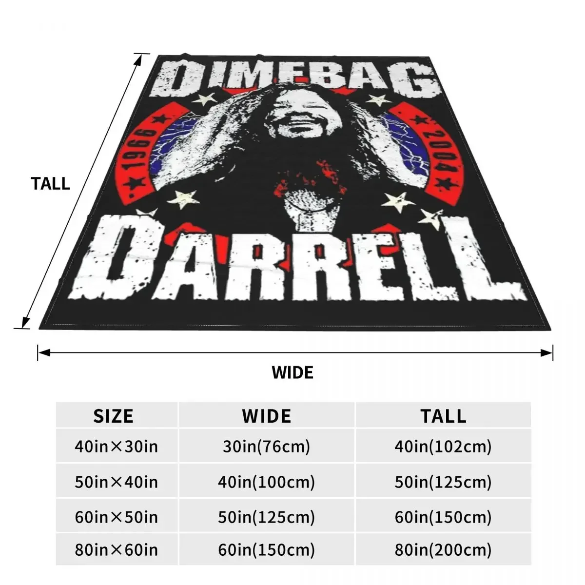 Pantera Dimebag Darrell Flannel Throw Blanket Heavy Mental Rock Band Blanket for Bed Bedroom Lightweight Thin Bed Rug view 6