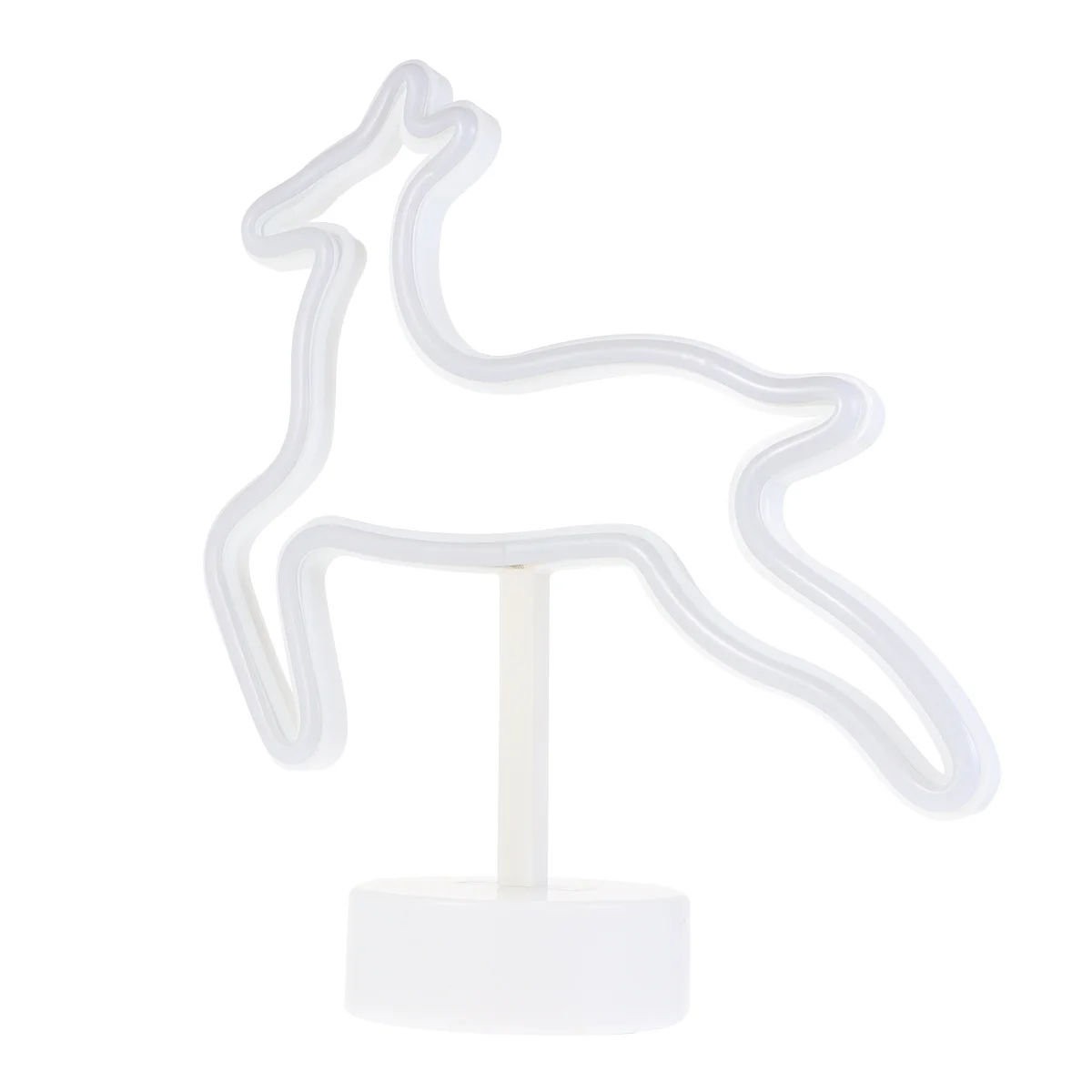 ネオンライト鹿装飾 LED デスクトップランプクリスマスナイトライト暖かいデザインホームパーティーカーニバルテーブル装飾安全