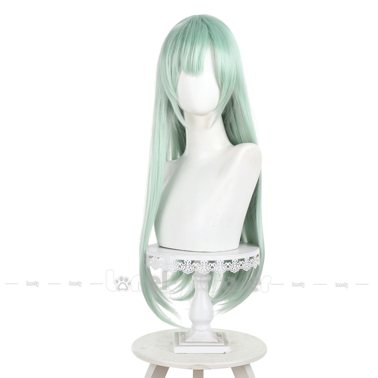 Anime BanG Dream! Ave Mujica Mortis Cosplay Wig Straight Ashy Light Green Hair Wakaba Mutsumi For Women Girls Role Playing Party