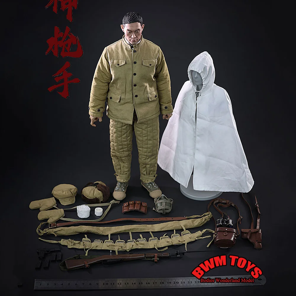 minitimes toys M036 1/6 Scale Collectible Chinese Volunteer Army Sharpshooter Full Set 12'' Male Soldier Action Figure Model