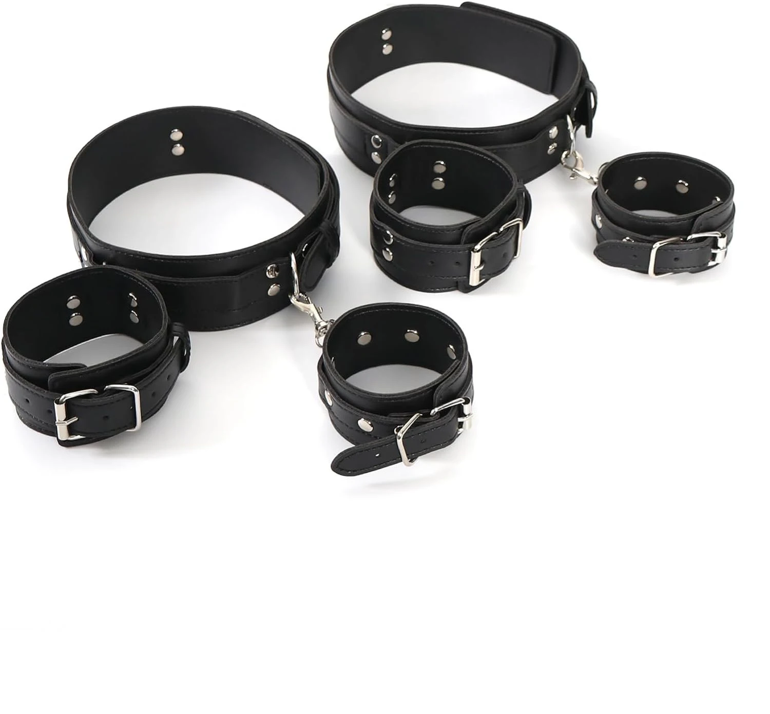 BDSM بولي Leather الجلود عبودية والعتاد الجنس تكبيل الفخذ ضبط النفس الساق الأصفاد مجموعات الالعاب الجنسية المفتوحة الفخذين 18 + الكبار المثيرة ألعاب Sextoy أطقم