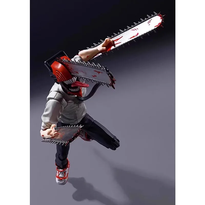 반다이 S.H.Figuarts TNT 독점판: 체인소맨 덴지 & 포치타 액션 피규어 세트 - 고도로 관절이 움직이는 수집품