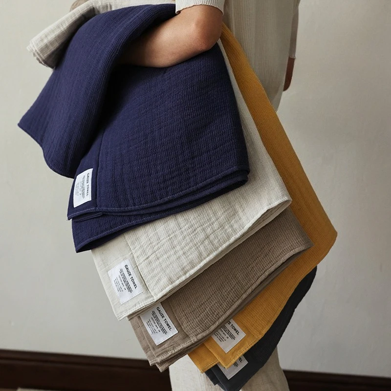 Plain-colored Cotton BathTowel PureCotton Men's BathTowels Household Quick-drying Moisture-absorbing Couple-style WrapTowel