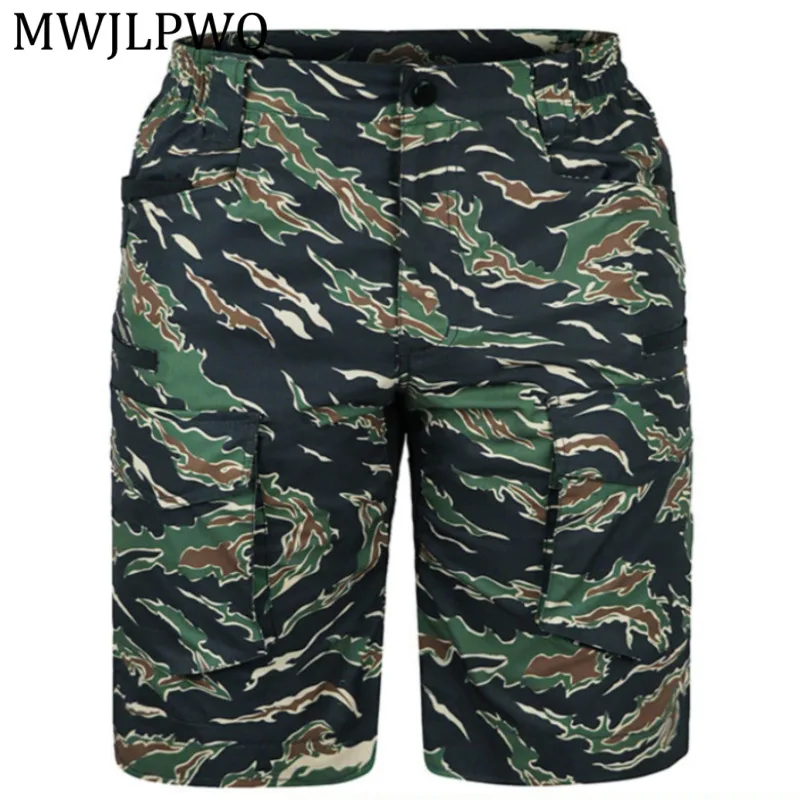 

MWJLPWQ Tactical Outdoor Stripe Summer Quick-Dry Shorts Summer Breathable Loose Multi-Pocket Cargo Casual For Daily Wear 16540