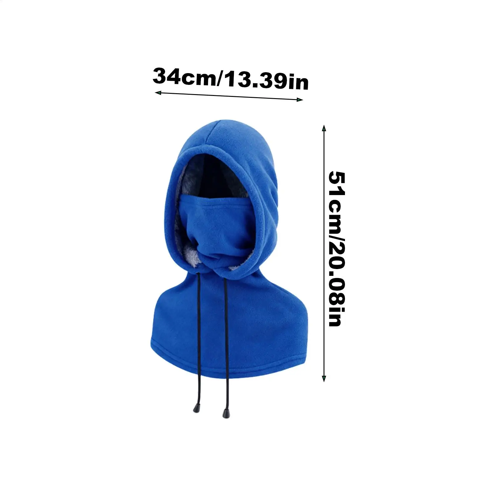 قبعة تزلج بغطاء للرأس من الصوف مع رباط سميك حراري للرقبة قبعة للنساء للعدائين وركوب الدراجات والتخييم وركوب الدراجات على الجليد