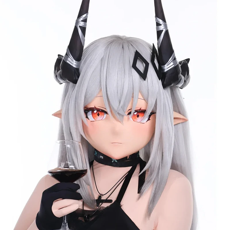 

(MEO0146) Customize Handmade Full Head Lockable Crossdress Male to Female Japanese Cartoon Anime Game Character Kigurumi Mask