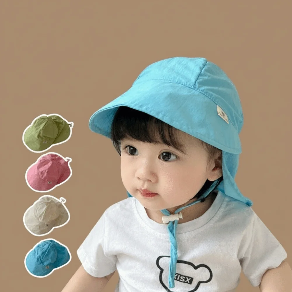 New Quick-drying Sun Hat Wide Brim Outdoor Beach Bucket Hat UV Protection Summer Sunscreen Caps Boys Girls