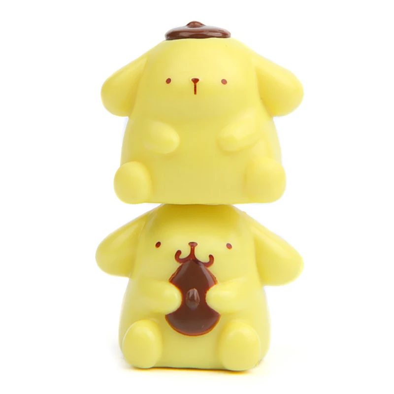 11Pcs Anime Sanrio Action Figures Kawaii Pompompurin Doll Figurines PVC Collectible Model Toys For Children Gifts