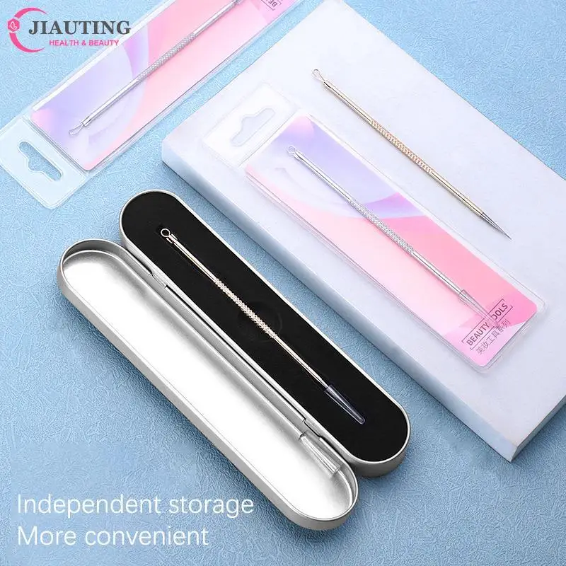 Aghi per la rimozione dei punti neri del brufolo del punto nero per la spremitura del cucchiaio dello strumento dell'acne per la pulizia del viso estrattore dell'orecchio detergente per pori cura della pelle