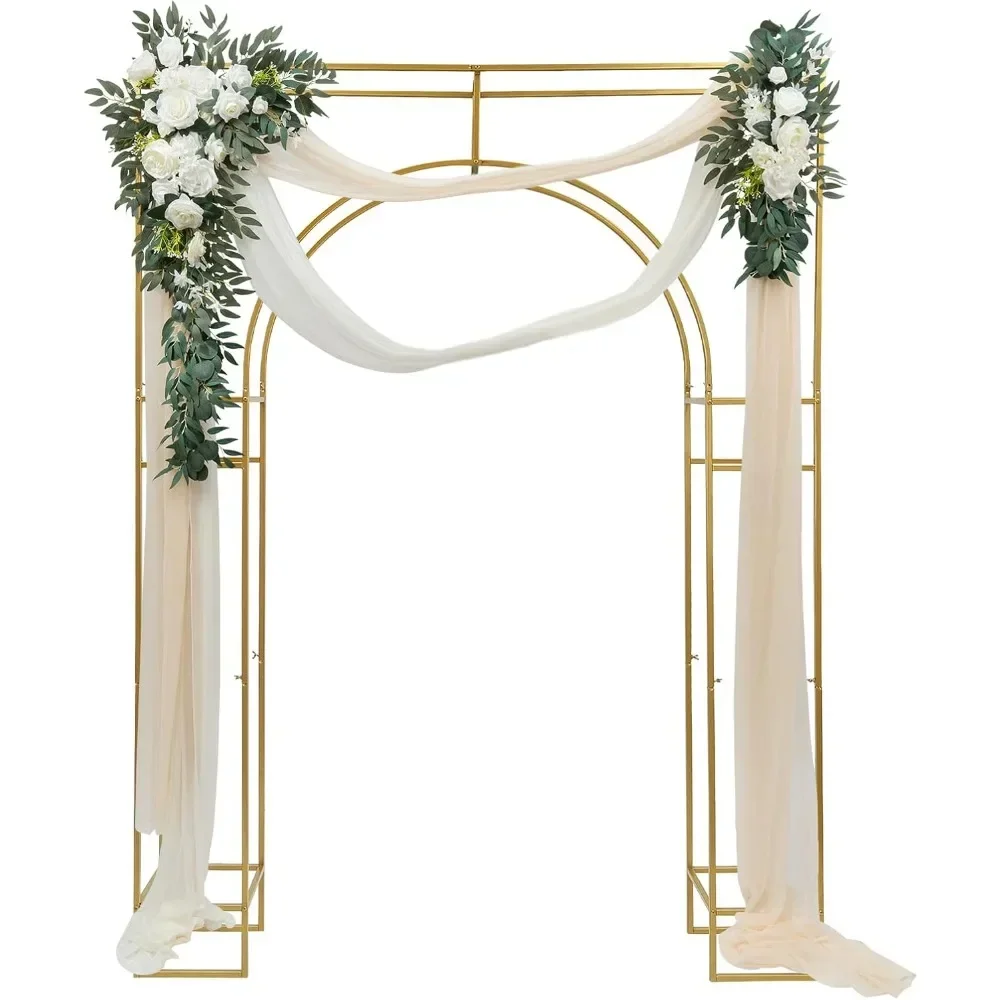 

Wedding Arches, Weddings Arch Backdrop Stand, Double Frame Backdrop Stand, Gold Weddings Arches for Weddings, Wedding Arches